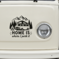Home Is Where I Park It Mountain Campfire Camper Sticker Vinyl Decal Van Gift - Image 2