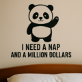 Panda Wall Sticker Vinyl Decal Cute Black White Animal Art Home Decor Gift - Image 1