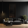 Charcoal Black Panel MDF Slim Slats Wall Panel - Image 6