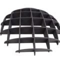 Charcoal Black Eye Wall Shelf, Sphere Bookcase, Hanging Geometric Restaurant Home Furniture - Image 10