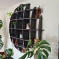 Charcoal Black Eye Wall Shelf, Sphere Bookcase, Hanging Geometric Restaurant Home Furniture - Image 7