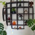 Charcoal Black Eye Wall Shelf, Sphere Bookcase, Hanging Geometric Restaurant Home Furniture - Image 5