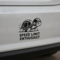 Speed Limit Enthusiast Turtle Car Sticker - Funny Vinyl Car Decal - Image 1