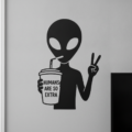 Alien Wall Sticker Vinyl Decal Funny Humans So Extra Sci-Fi Teen Decor Gift - Image 1