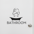 Bathroom Sign Wall Sticker Vinyl Decal Spa Bathtub Silhouette Home Decor Gift - Image 1