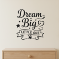Dream Big Little One Wall Sticker Vinyl Decal Nursery Quote Kids Room Decor Gift - Image 1