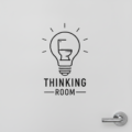 Thinking Room Wall Sticker Vinyl Decal Funny Toilet Door Sign Bathroom Decor - Image 1