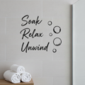 Soak Relax Unwind Wall Sticker Vinyl Decal Bathroom Quote Bathtub Spa Wall Art - Image 2