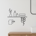 Bathroom Shelf Wall Sticker Vinyl Decal Bathroom Shelfie Wall Art Home Decor - Image 2