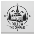 Follow The Compass Camper Sticker Vinyl Decal Campervan Motorhome Van Life - Image 2
