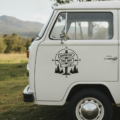 Adventure This Way Signpost Camper Sticker Vinyl Decal Campervan Van Life - Image 1
